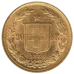 Gold Helvetia Rückseite