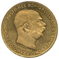 100 Kronen Gold Österreich - Rückseite