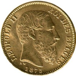 Gold Leopold II. Vorderseite