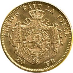 Gold Leopold II. Rückseite