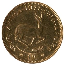 1 Rand Gold Südafrika - Vorderseite